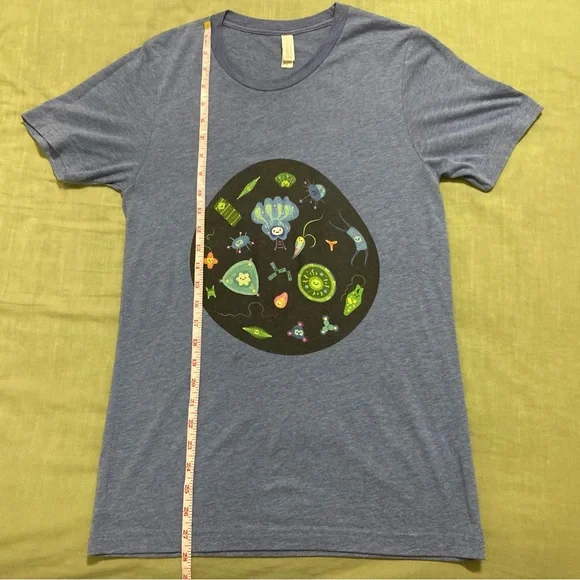 Bella Canvas Phytoplankton Graphic T-Shirt (S Size - Blue, Black & Green) - Picture 6 of 7